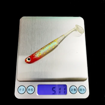 Kvalitāte 5.1 g, 7cm Zvejas Mīksts Mākslīgās Ēsmas 3D acis Silikona Swimbaits Lure Bass Zvejas Piederumi Mīksto makšķeres
